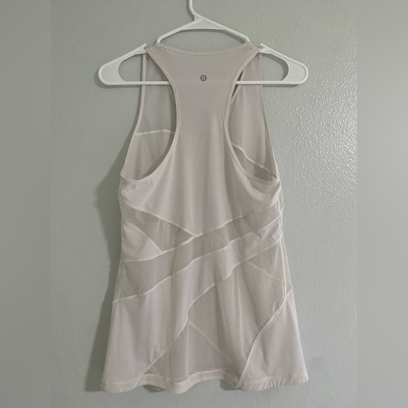 White Lululemon V neck tank top. Size small - Picture 1 of 3